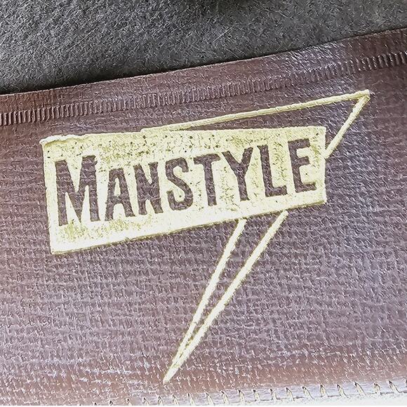 Vintage 1940s-50s Manstyle Brown Wool Felt Wide Band Hat Repell-X All Weather - Picture 8 of 13